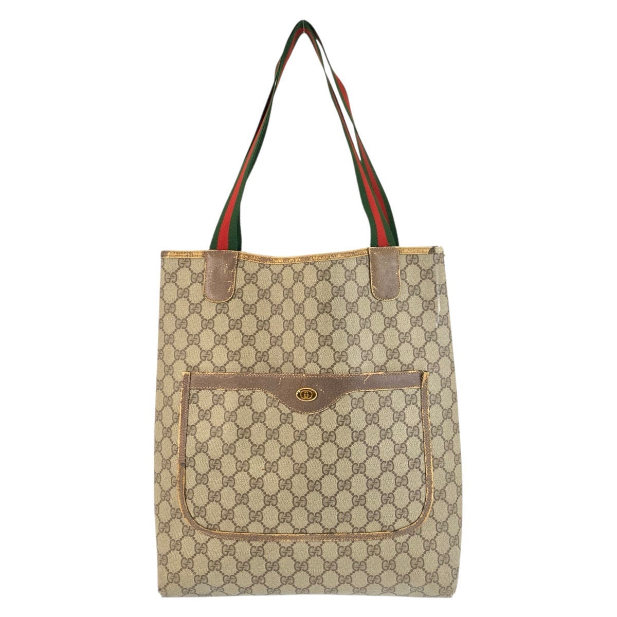Gucci GG Supreme Canvas Leather 2way Tote Bag