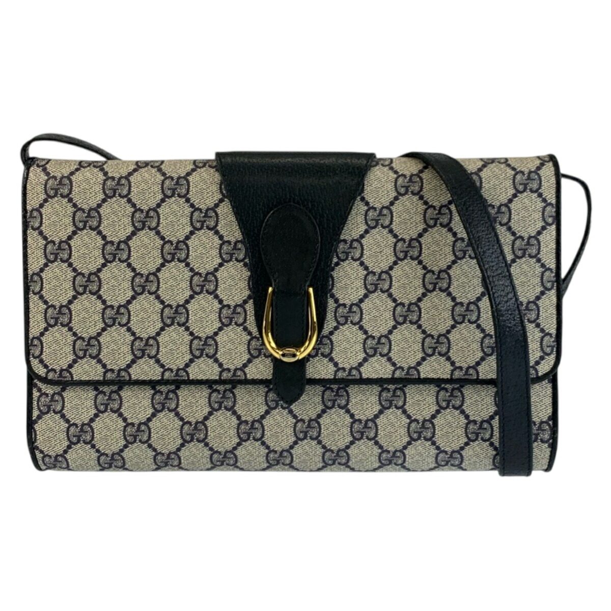 Gucci GG Supreme Canvas Leather Shoulder Bag
