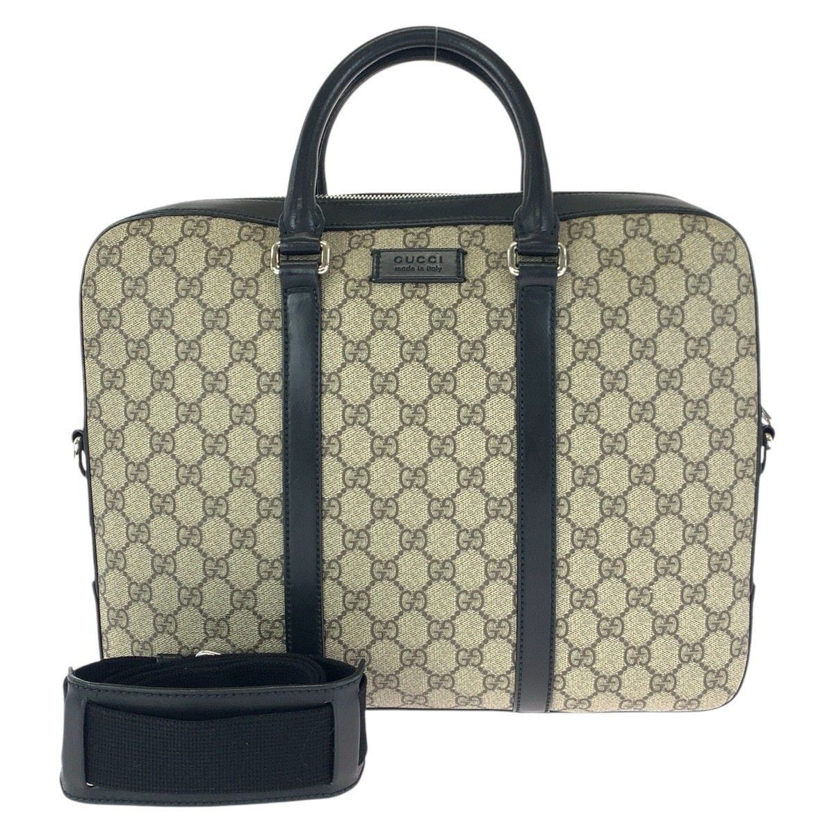 Gucci GG Supreme Canvas Leather 2way Business Bag