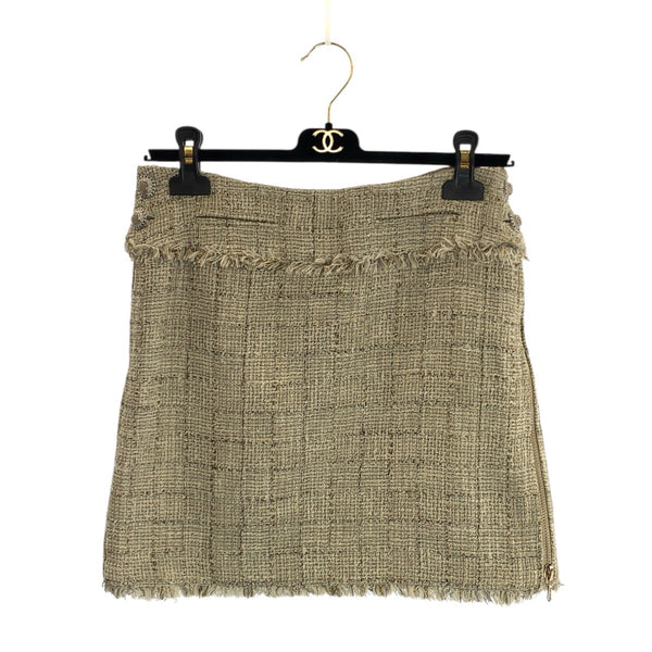 Chanel Tweed Cotton Silk Skirt