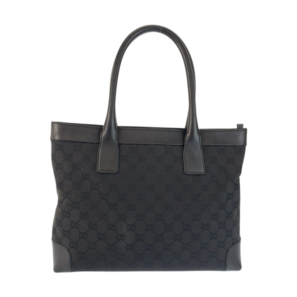 Gucci GG Canvas Leather Tote Bag
