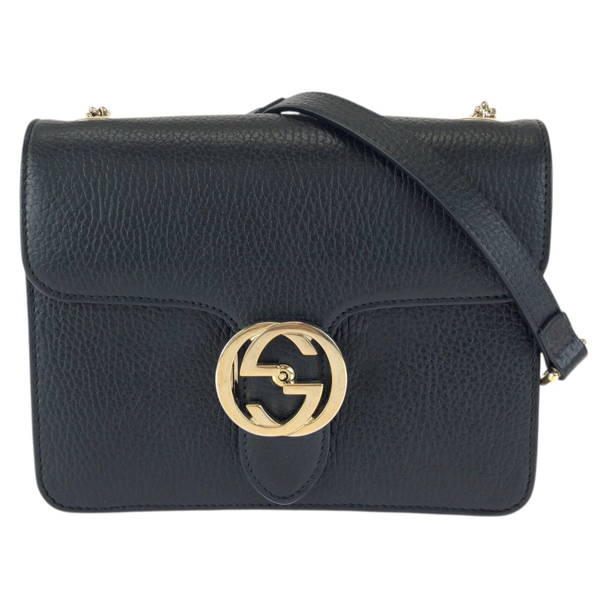 Gucci Interlocking G Leather Chain Shoulder Bag