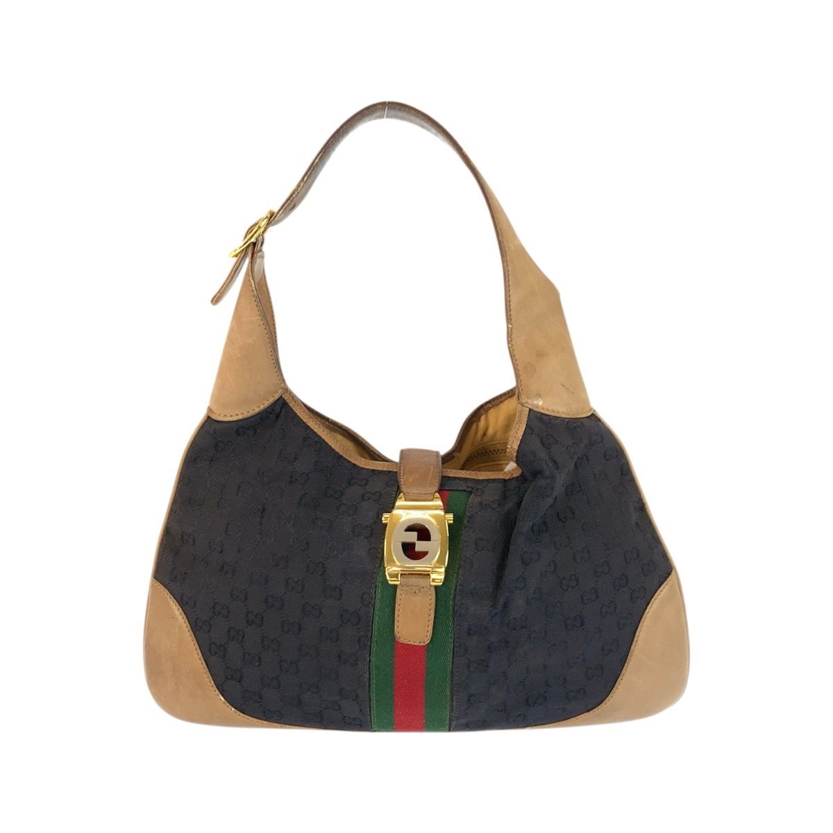 Gucci GG Canvas Leather Shoulder Bag