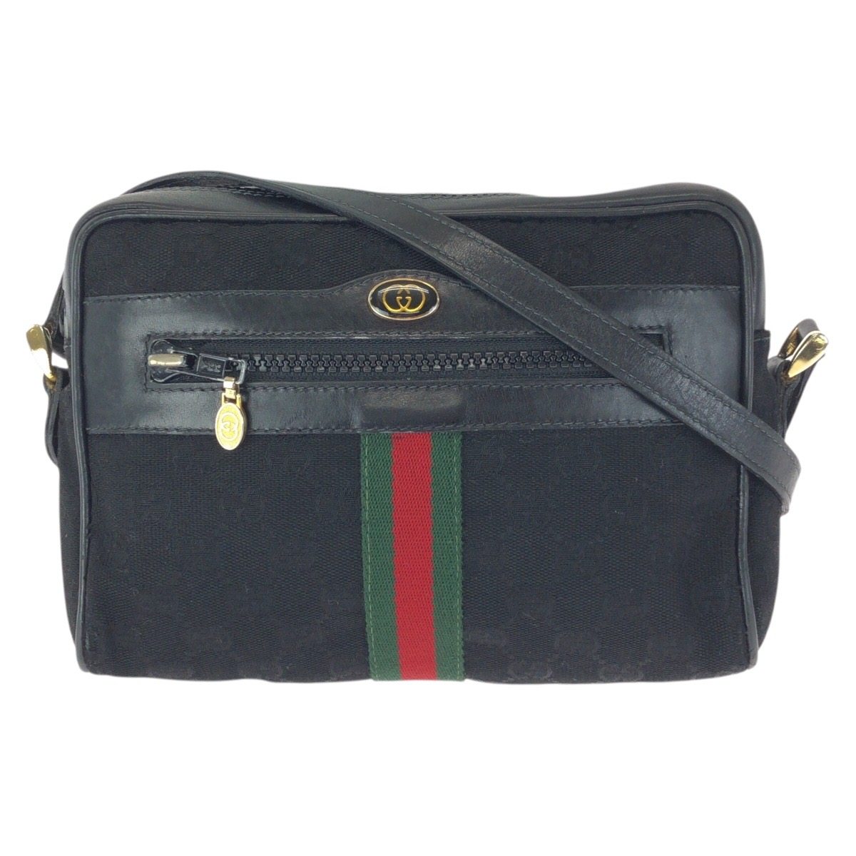 Gucci GG Canvas Leather Shoulder Bag
