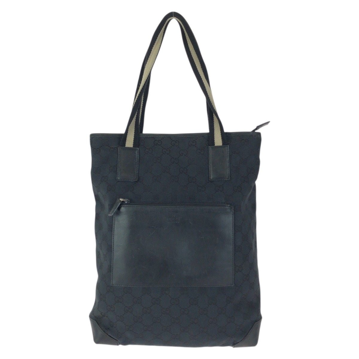 Gucci GG Canvas Leather Tote Bag