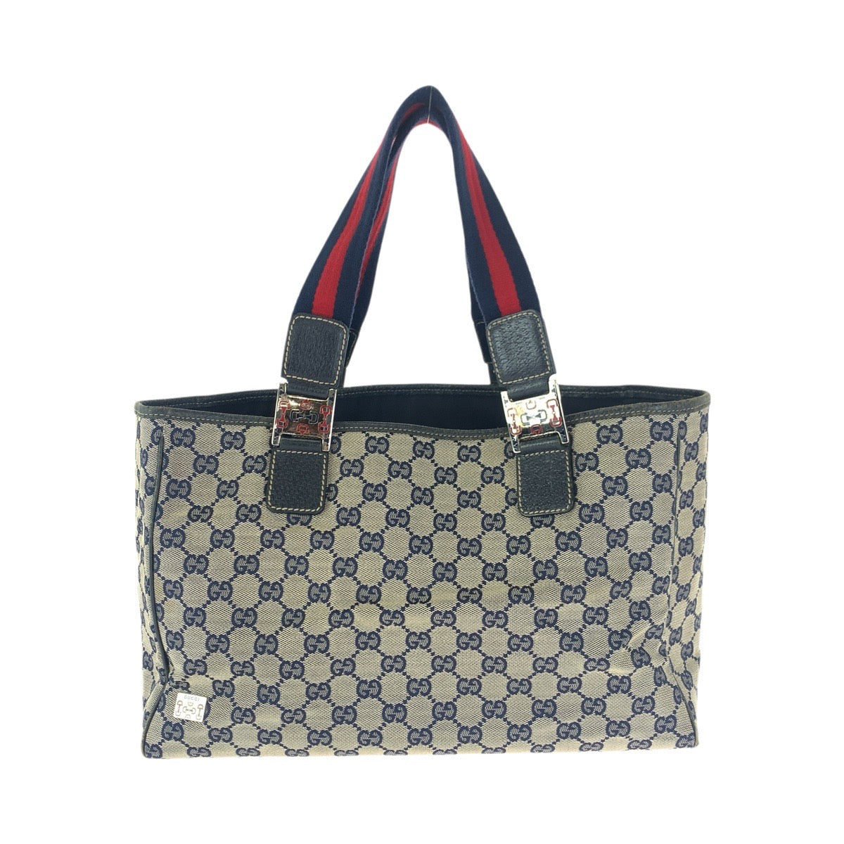 Gucci GG Canvas Leather Tote Bag