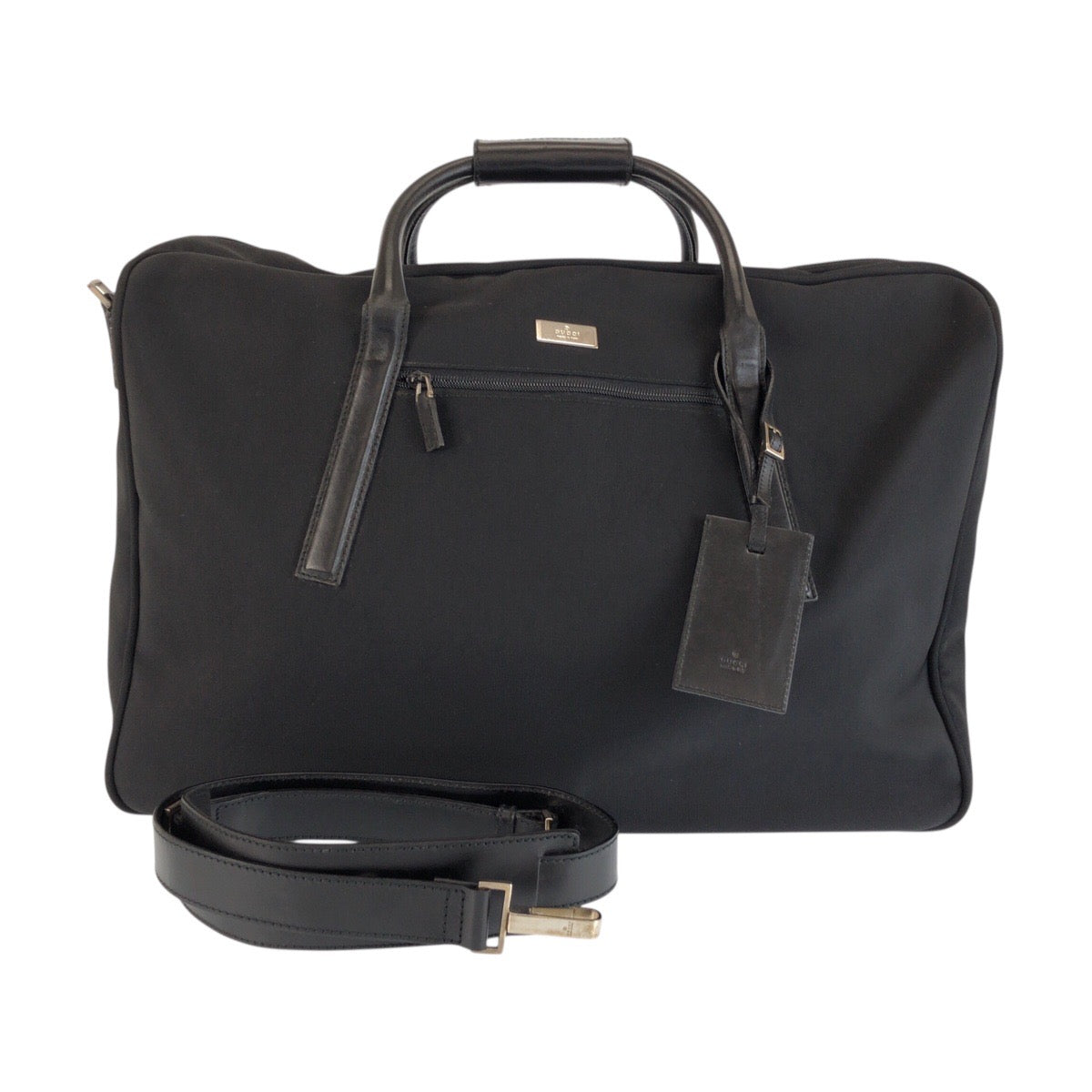 Gucci Canvas Leather Boston Bag