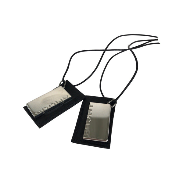 Hermes Symbol Metal Leather Necklace