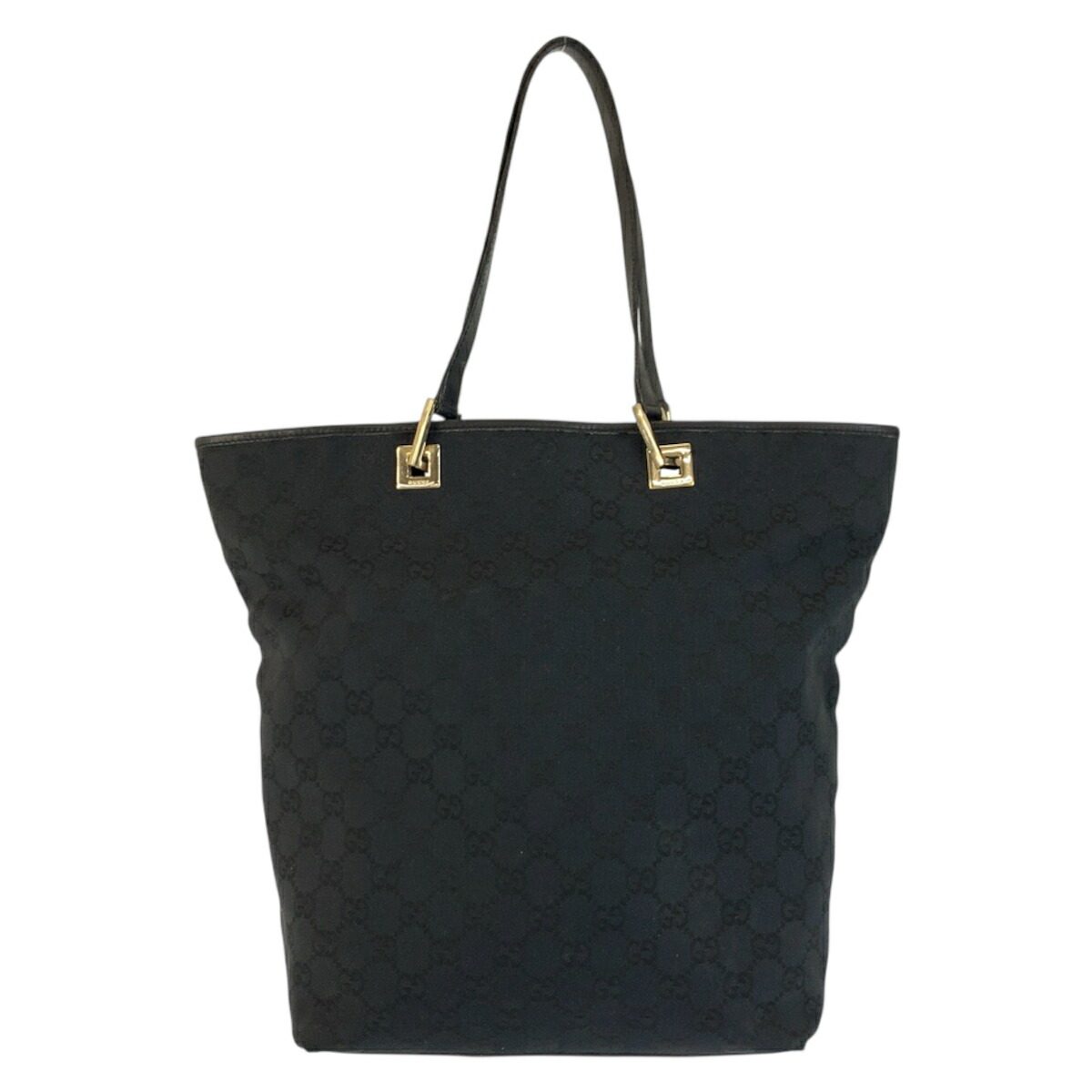 Gucci GG Canvas Leather Tote Bag