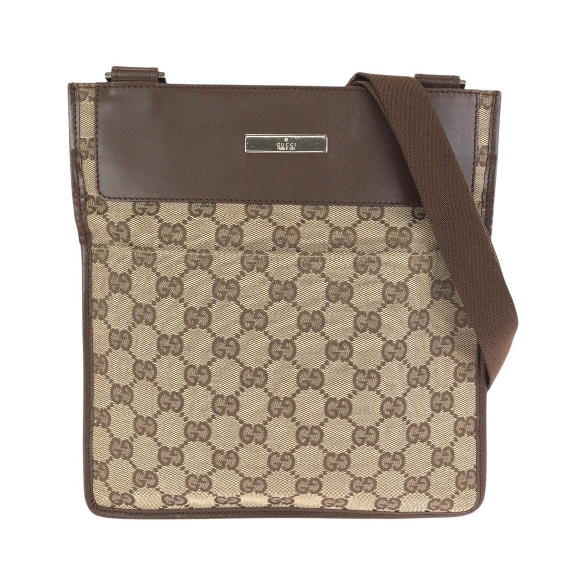 Gucci GG Canvas Leather Shoulder Bag