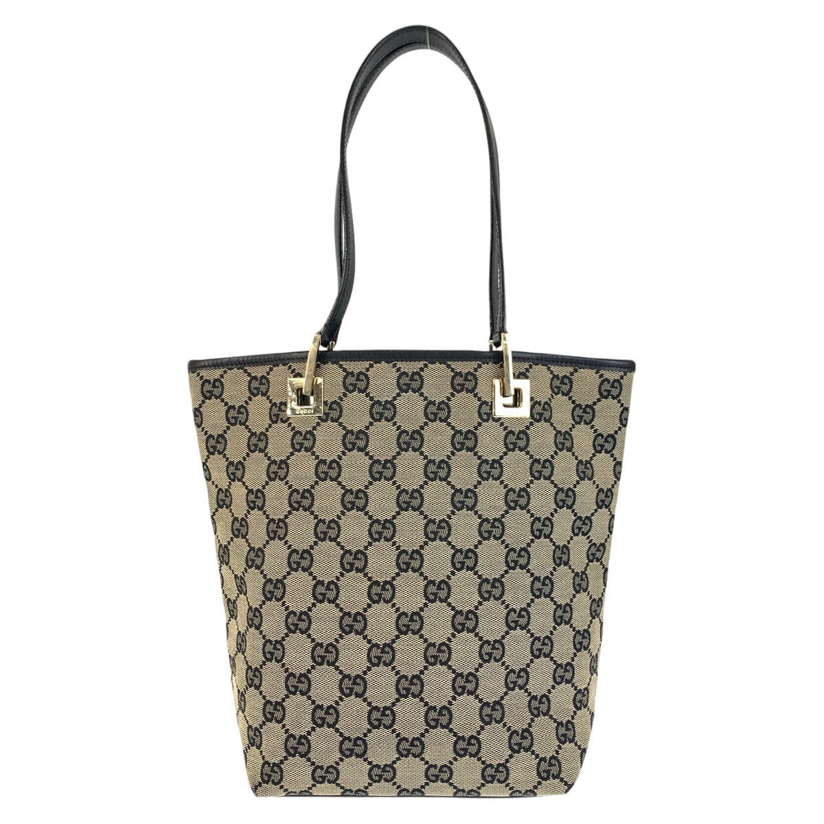 Gucci GG Canvas Leather Tote Bag