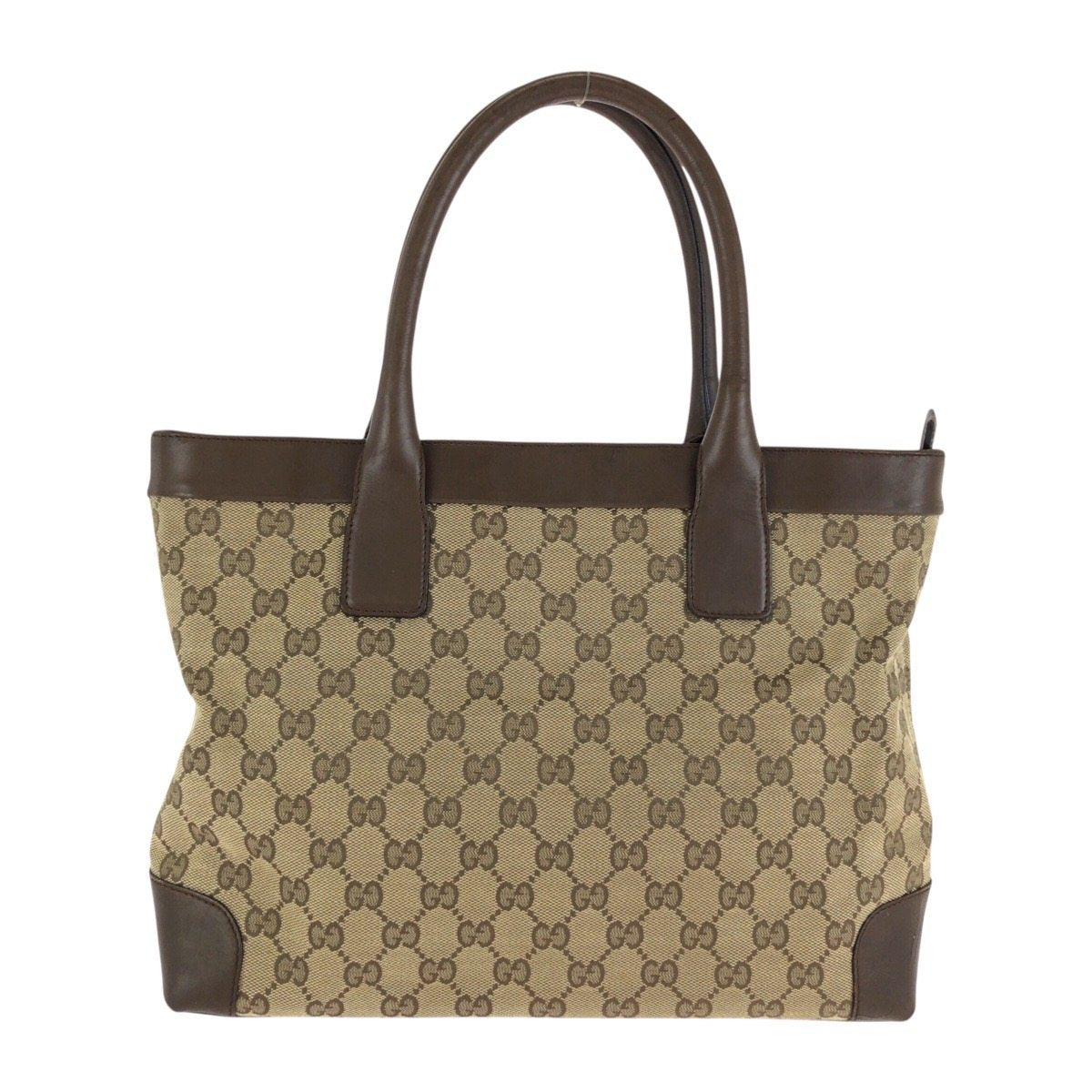 Gucci GG Canvas Leather Tote Bag