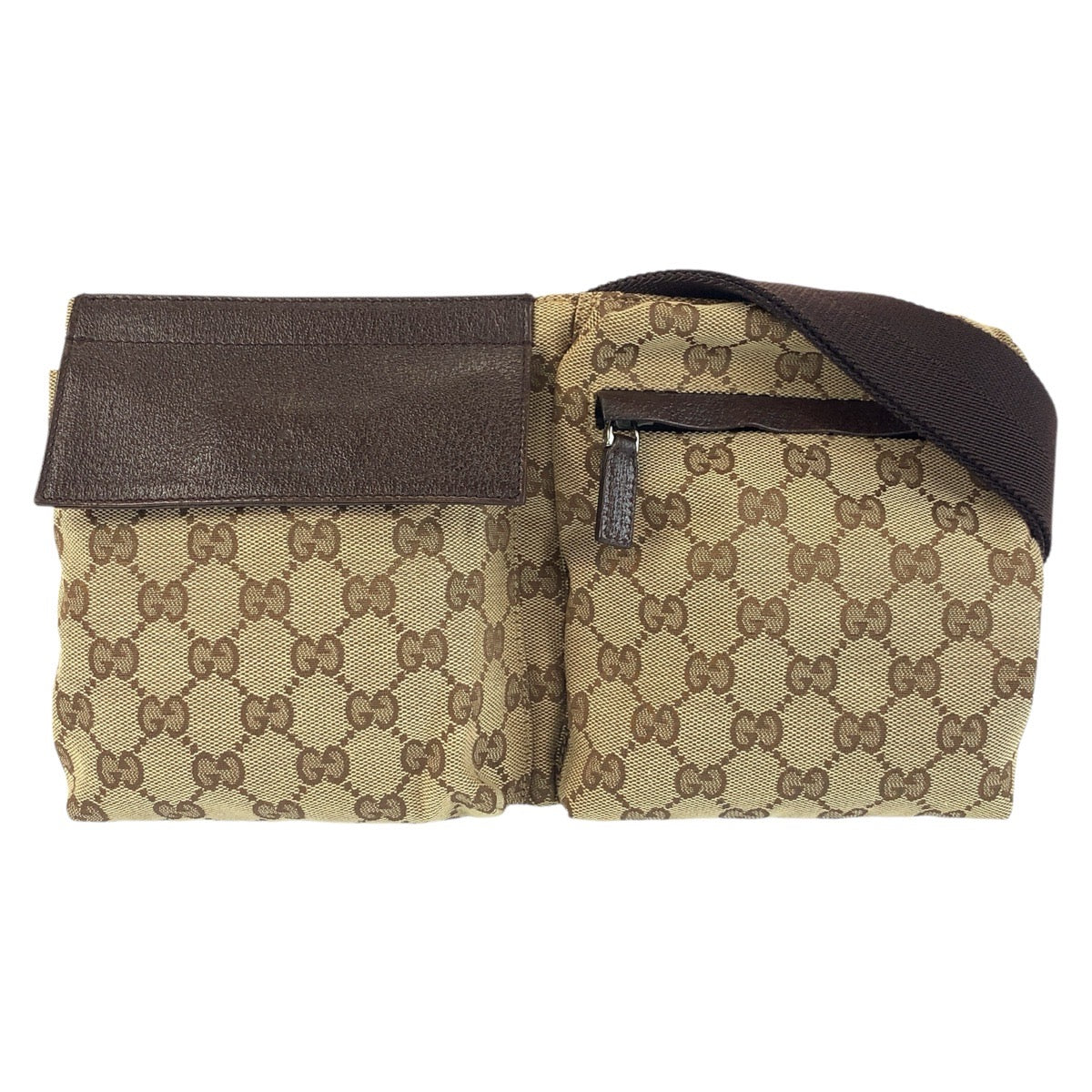 Gucci GG Canvas Leather Waist Bag
