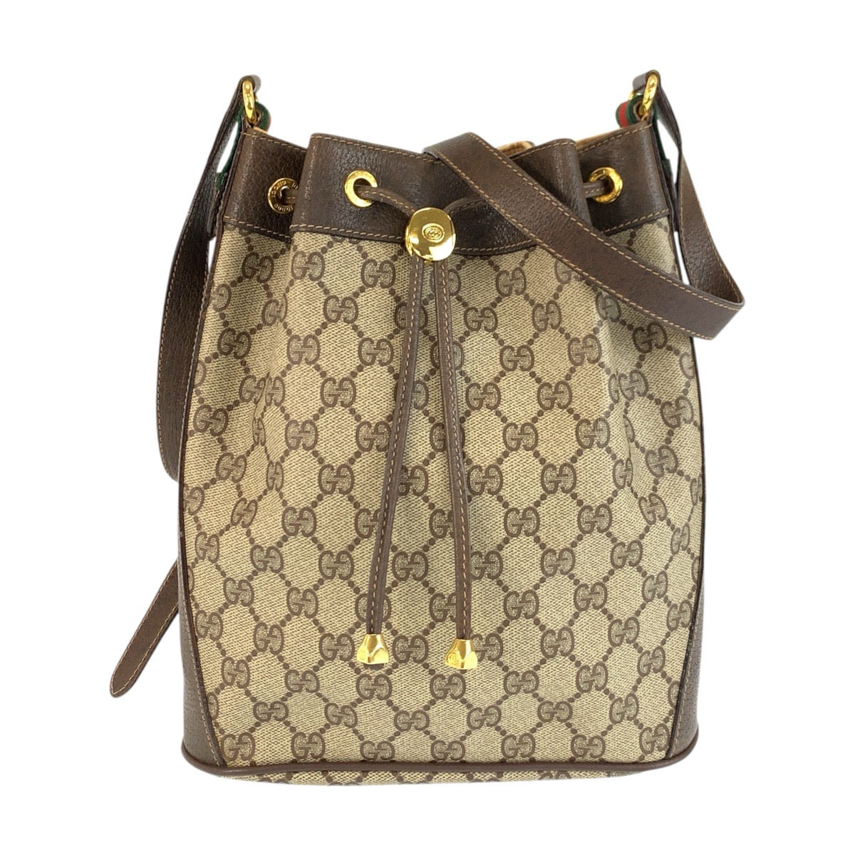 Gucci GG Supreme Canvas Leather Shoulder Bag