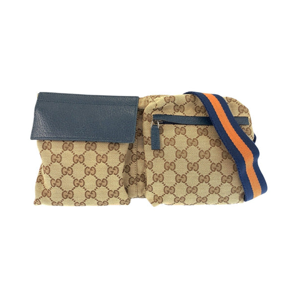 Gucci GG Canvas Leather Waist Bag