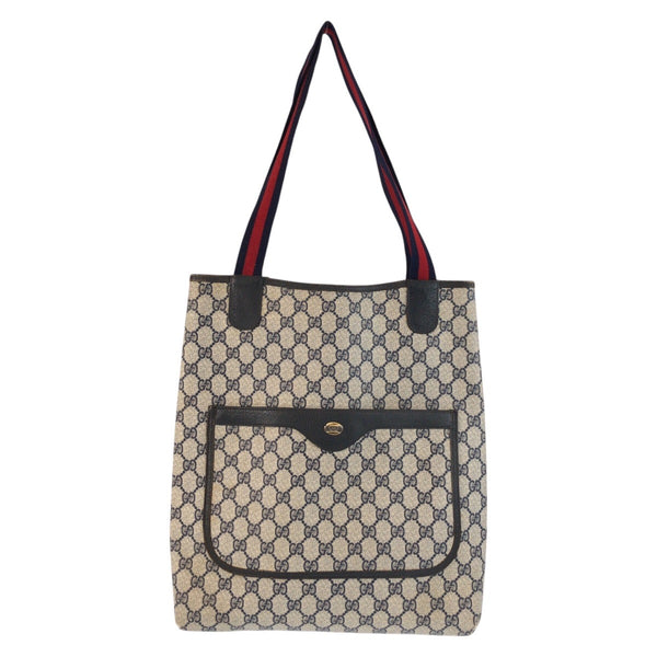 Gucci GG Supreme Canvas Leather Shoulder Bag