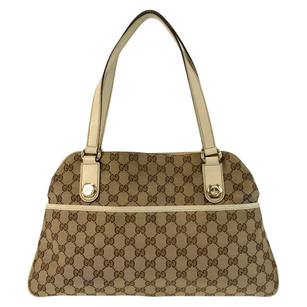 Gucci GG Canvas Leather Shoulder Bag