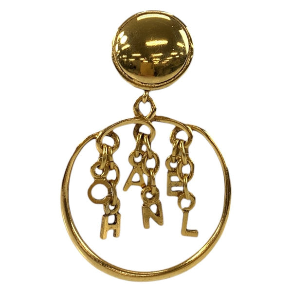 Chanel Logo Hoop Clip-On Earring