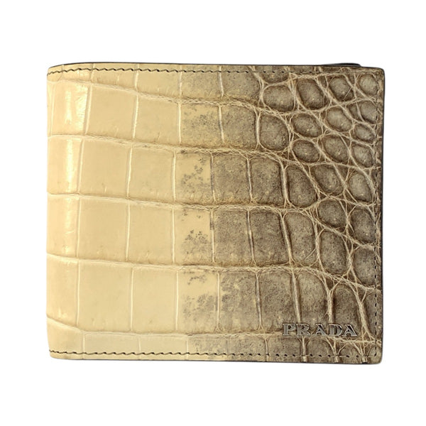 Prada Crocodile Compact Wallet