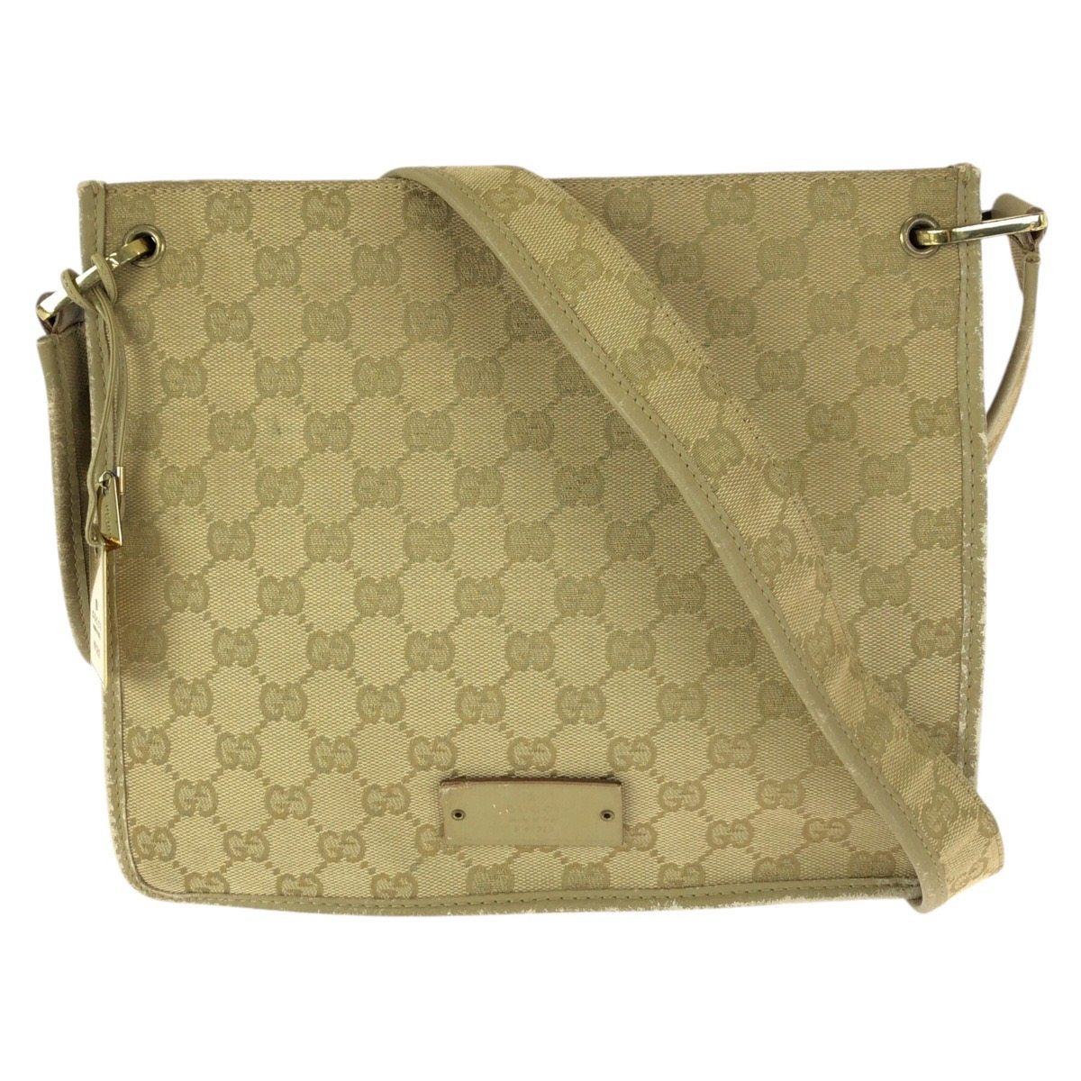 Gucci GG Canvas Leather Shoulder Bag