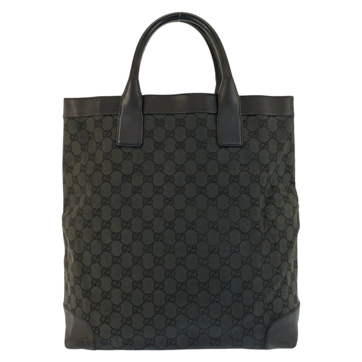 Gucci GG Canvas Leather Tote Bag