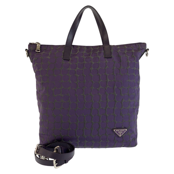 Prada Nylon Leather 2way Tote Bag