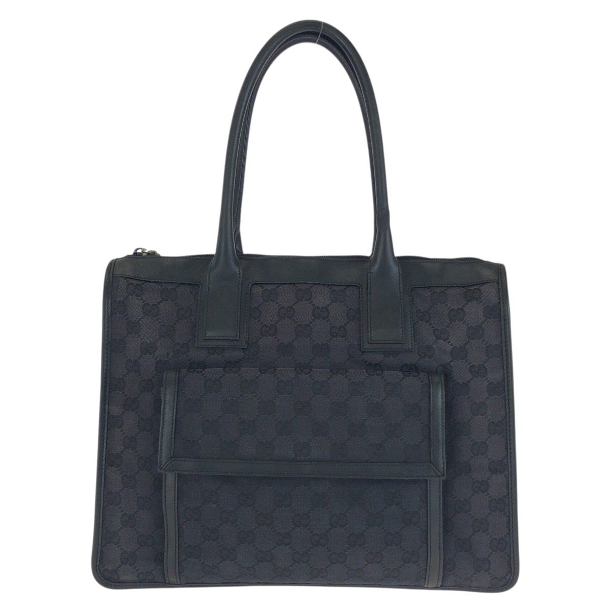 Gucci GG Canvas Leather Tote Bag