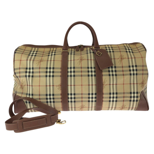 Burberry PVC Leather Boston Bag