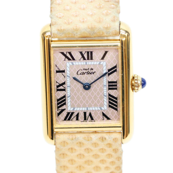 Cartier Must Tank Vermeil Ag925 Quartz