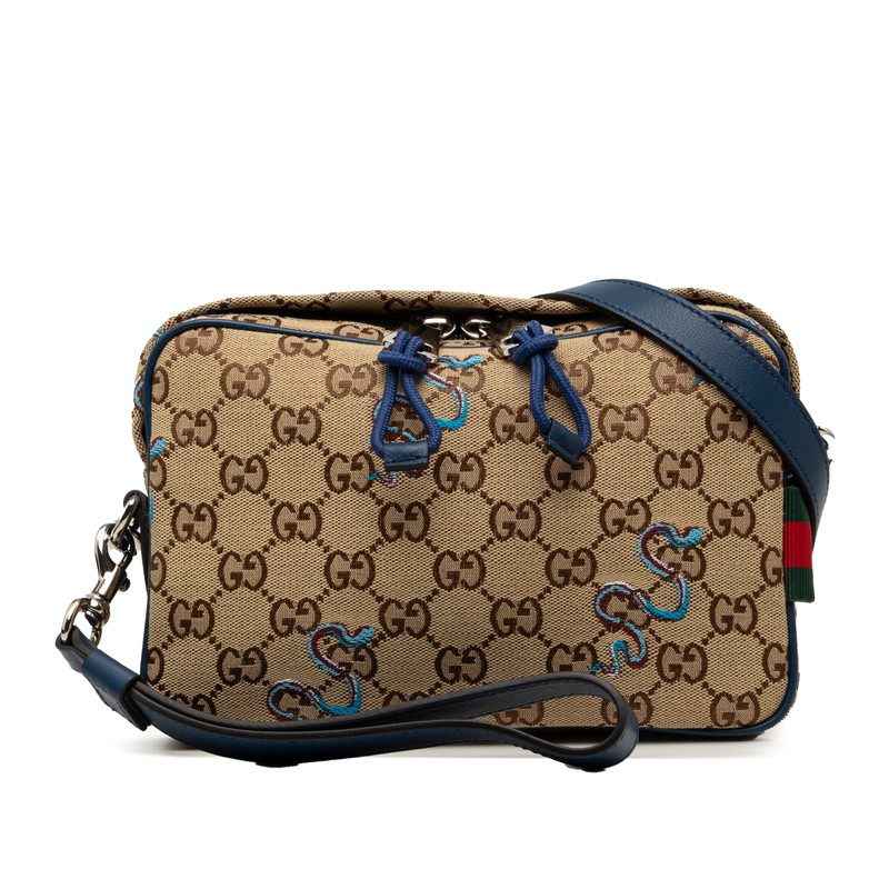 Gucci GG Canvas Embroidered Shoulder Bag