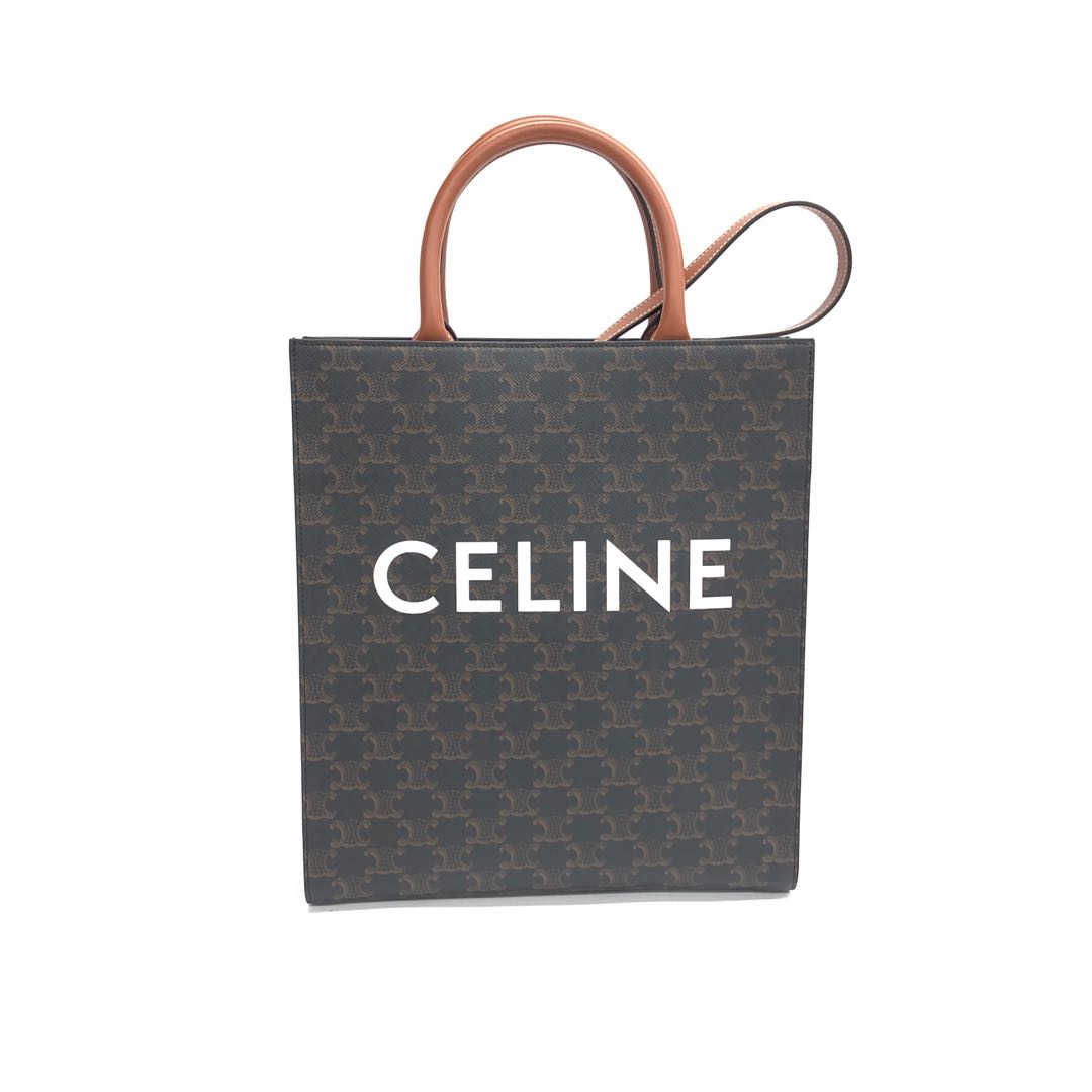 Celine Triomphe Coated Canvas Shoulder Bag