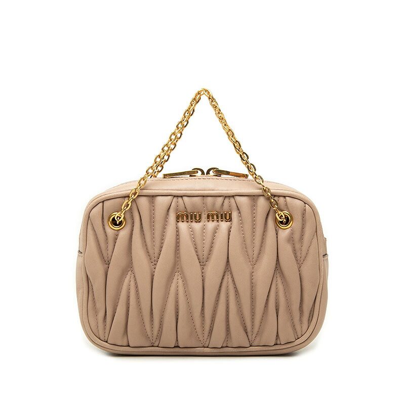 Miu Miu Matelassé Leather Jewelry Case