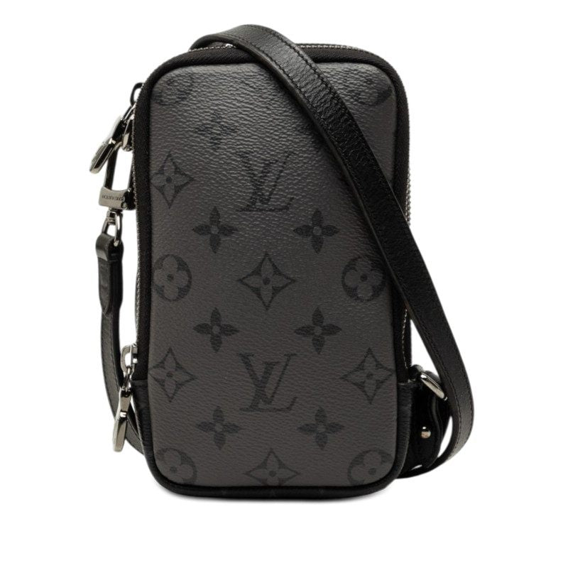 Louis Vuitton Monogram Eclipse Reverse Double Phone Pouch Shoulder Bag