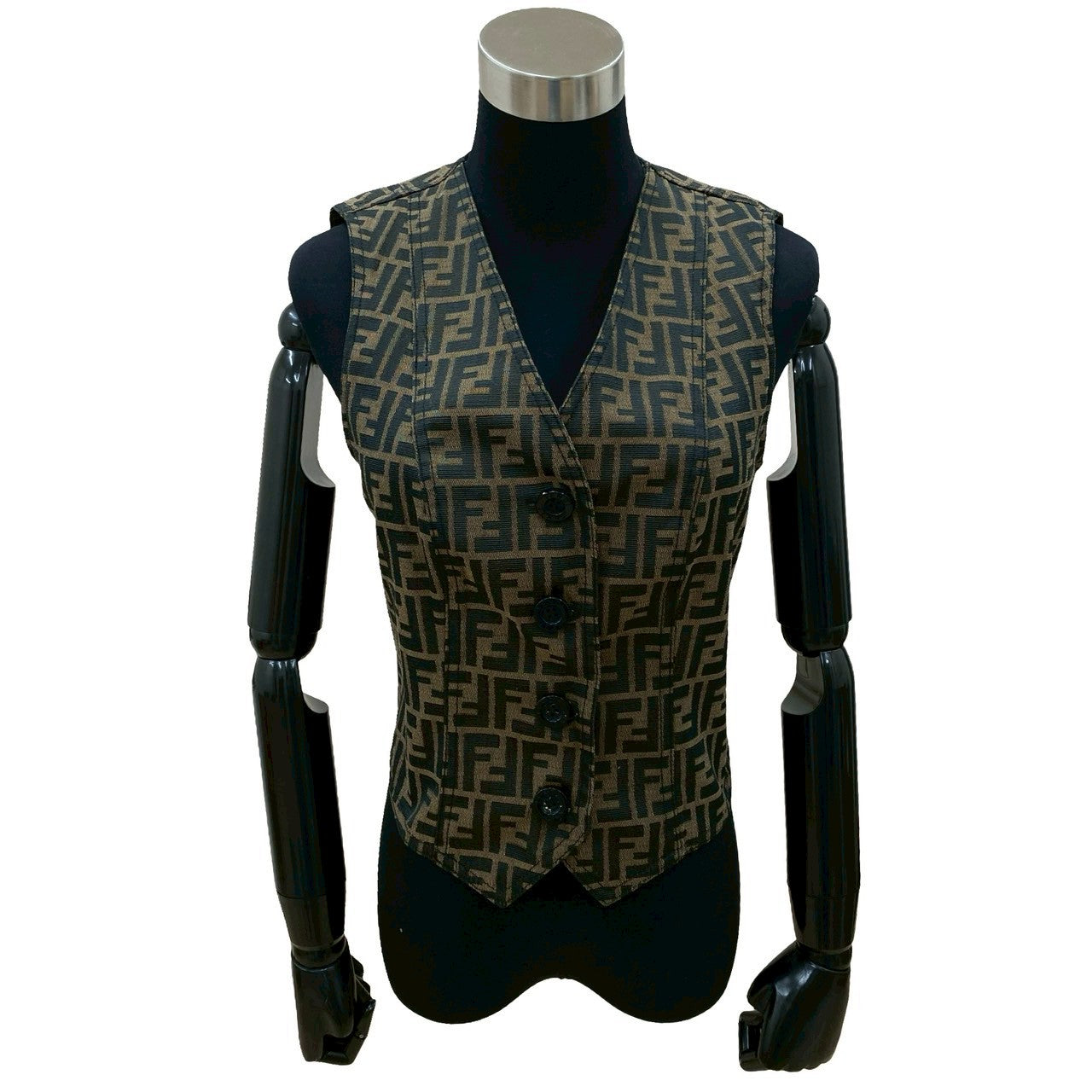 Fendi FF Logo Polyester Cotton Vest