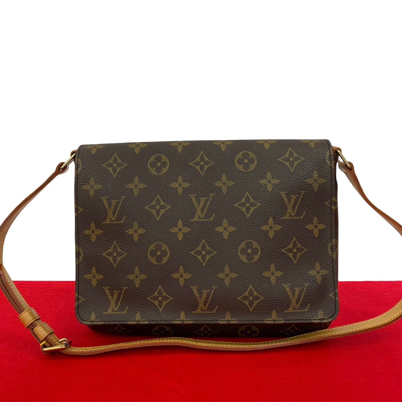 Louis Vuitton Musette Tango Monogram Leather Shoulder Bag