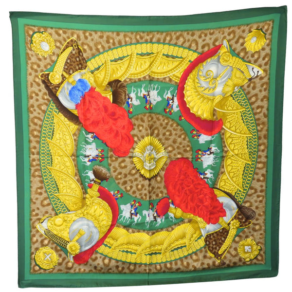 Hermes Casques et Plumets Silk Scarf