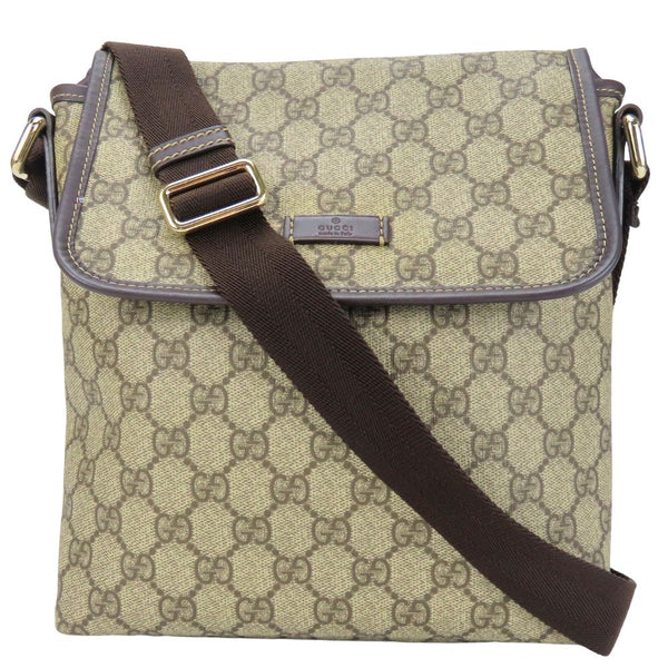 Gucci GG Supreme Canvas Leather Shoulder Bag