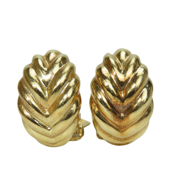 Christian Dior Leaf Clip Earrings