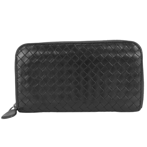 Bottega Veneta Intrecciato Leather Long Zip Around Wallet