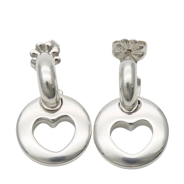 Tiffany&Co. Pierced Heart Silver Earrings