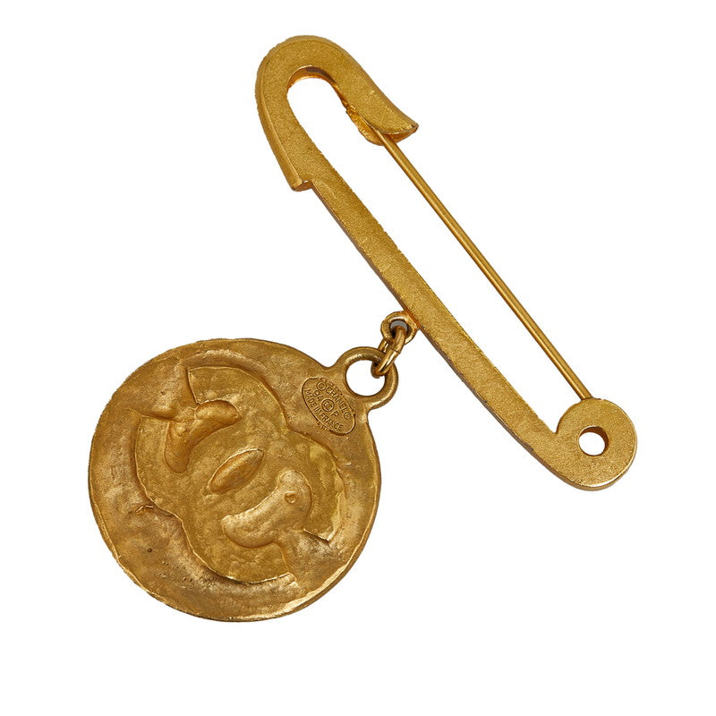 CC Coin Safety Pin Brooch