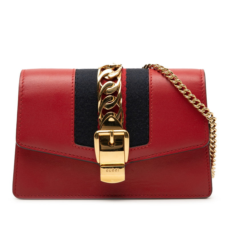 Gucci Sylvie Leather Chain Shoulder Bag