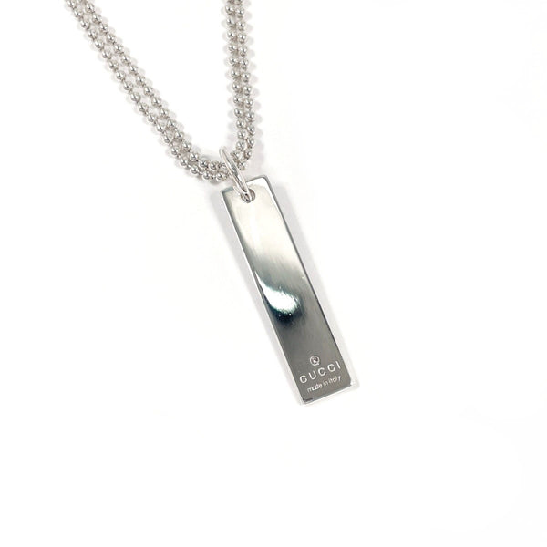 Gucci Silver Plate Double Ball Chain Necklace