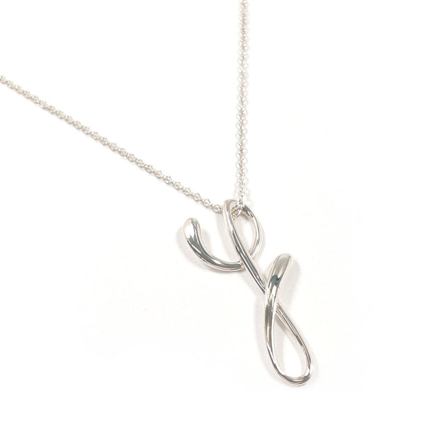 Tiffany & Co. Alphabet Letter Elsa Peretti 925 Silver Necklace