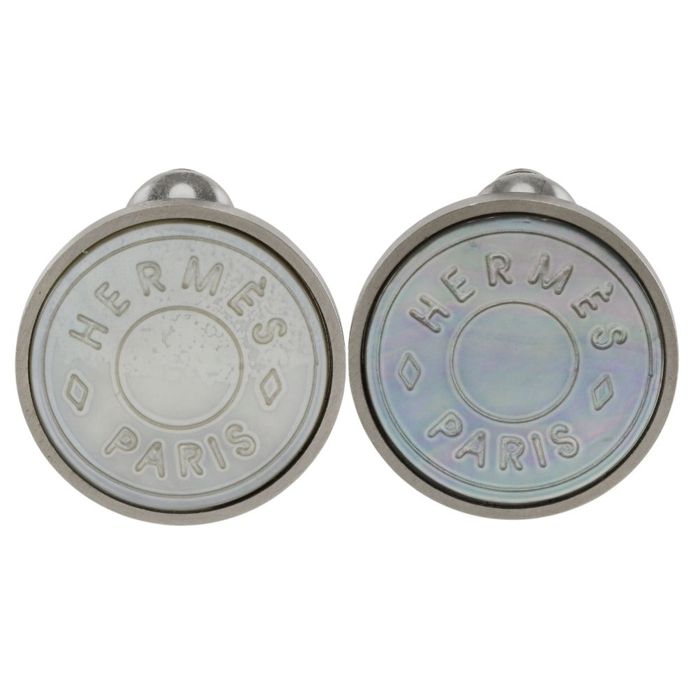 Hermes Vintage Metal Shell Earrings