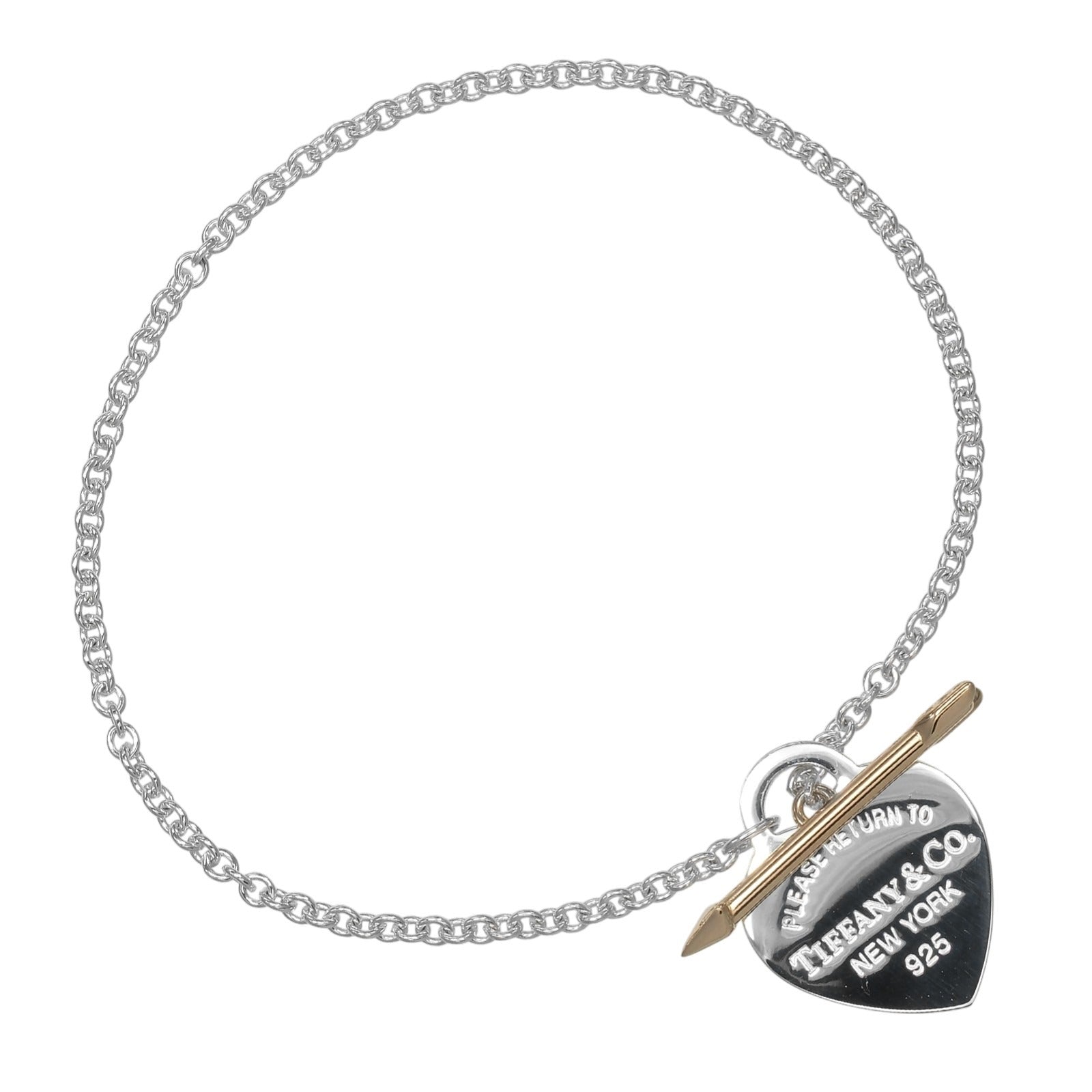 Tiffany & Co. Return to Tiffany Lovestruck Heart Tag Silver 925 Au750 Bracelet