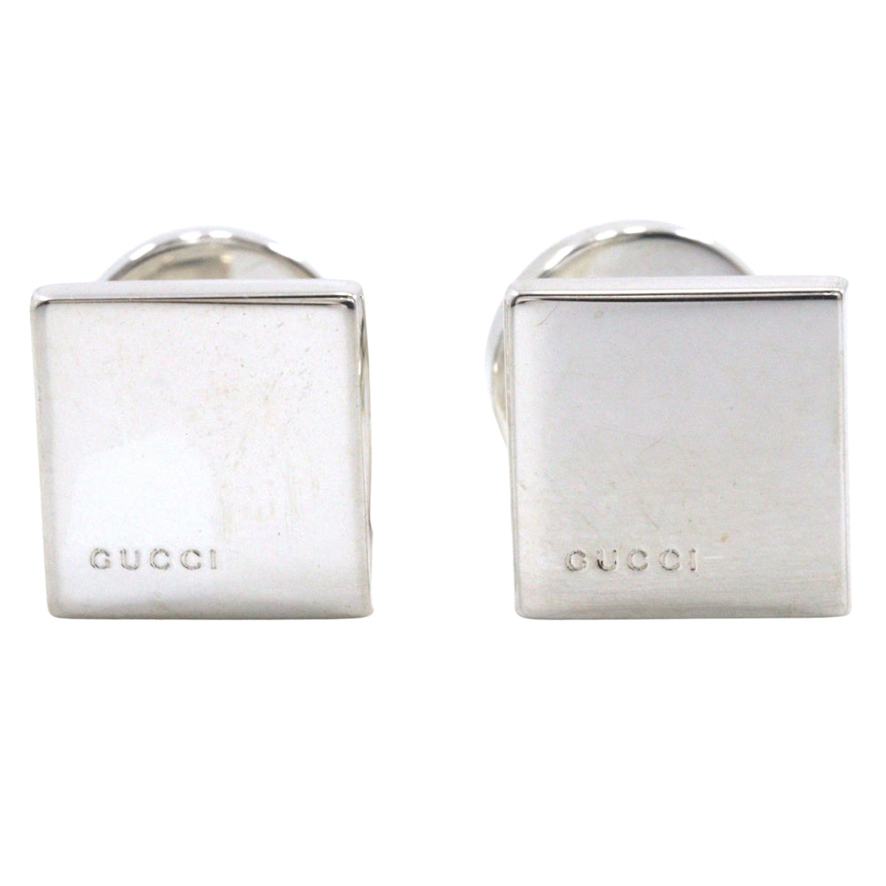Gucci Square Logo Silver 925 Cufflinks