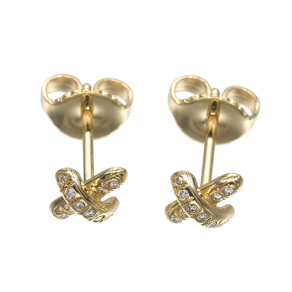 TIFFANY&Co. Cross Stitch Au750 Diamond Earrings