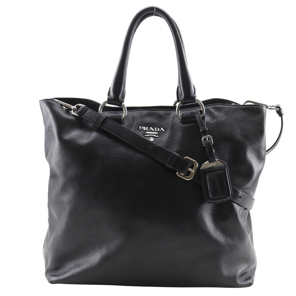 Prada Logo WS7654 Leather Tote Bag