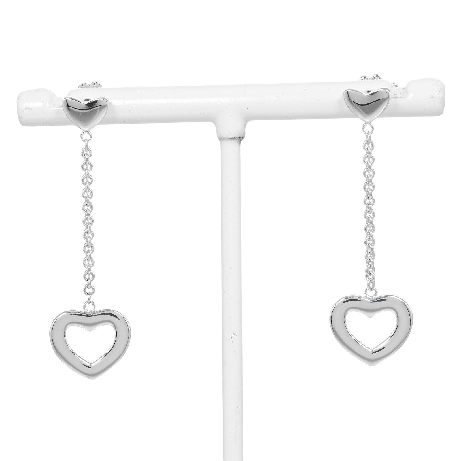 Tiffany Heart Link Drop Silver 925 Earrings
